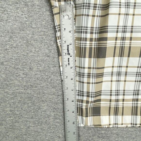 Ben Hogan Shorts Mens 30 Golf Brown Plaid Slash Pockets Activewear Stretch Chino - Picture 11 of 12